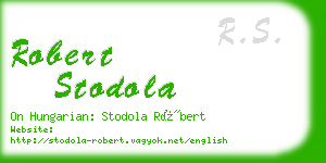 robert stodola business card